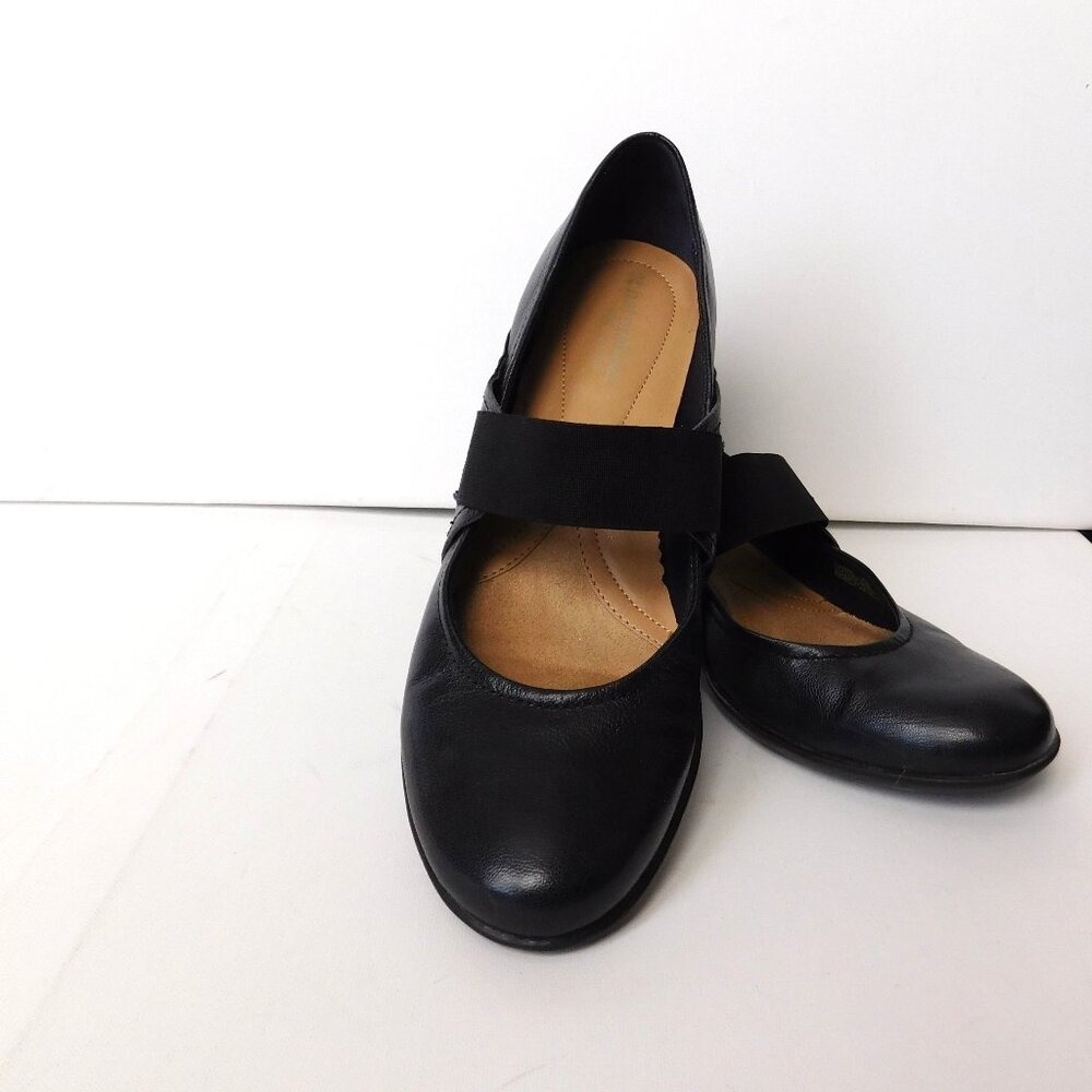 Naturalizer SZ 9 N   Dark Blue Mary Janes Ande   N5 Comfort Wedge  Elastic Strap - Picture 2 of 7